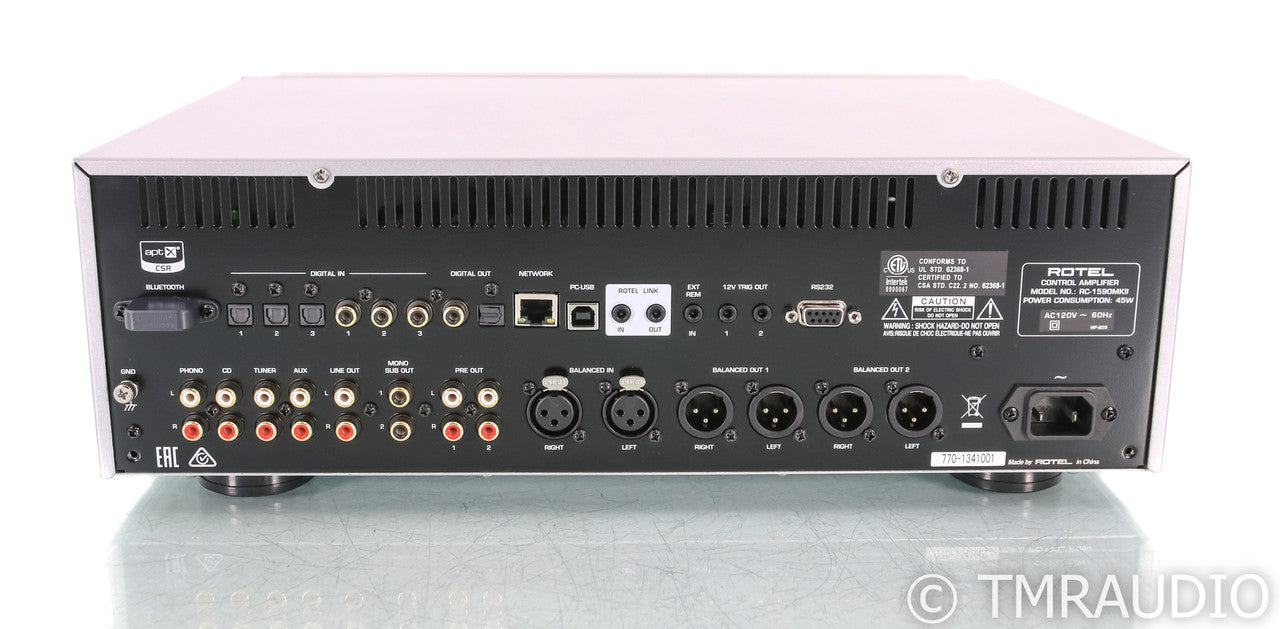 Rotel RC-1590MkII Stereo Preamplifier; Silver (Open Box)