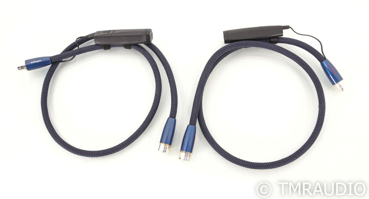 AudioQuest Water XLR Cables; 3.5ft Pair Balanced Interconnects; 72v DBS