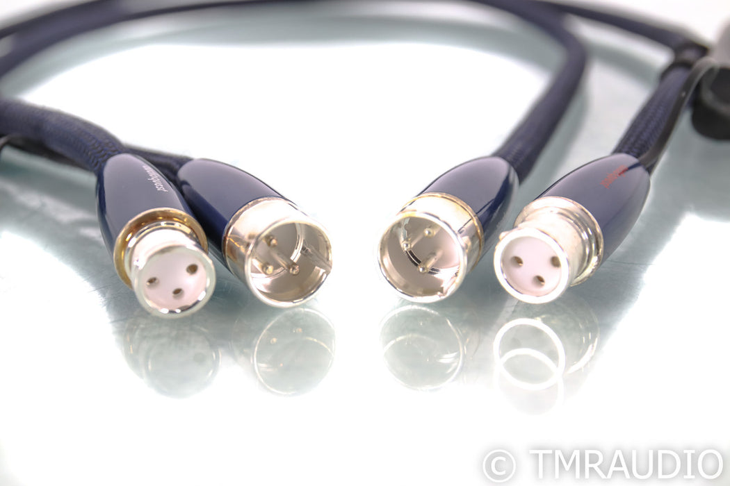 AudioQuest Water XLR Cables; 3.5ft Pair Balanced Interconnects; 72v DBS