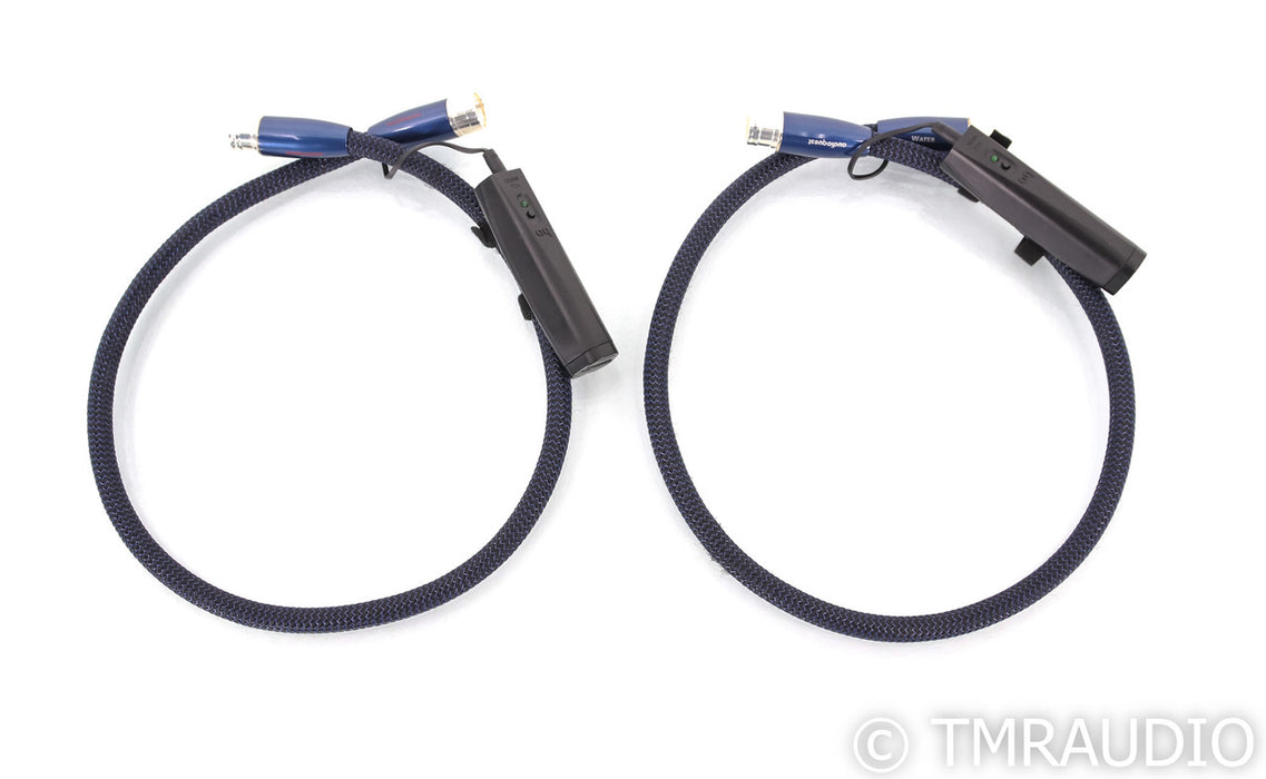 AudioQuest Water XLR Cables; 2.5ft Pair Balanced Interconnects; 72v DBS