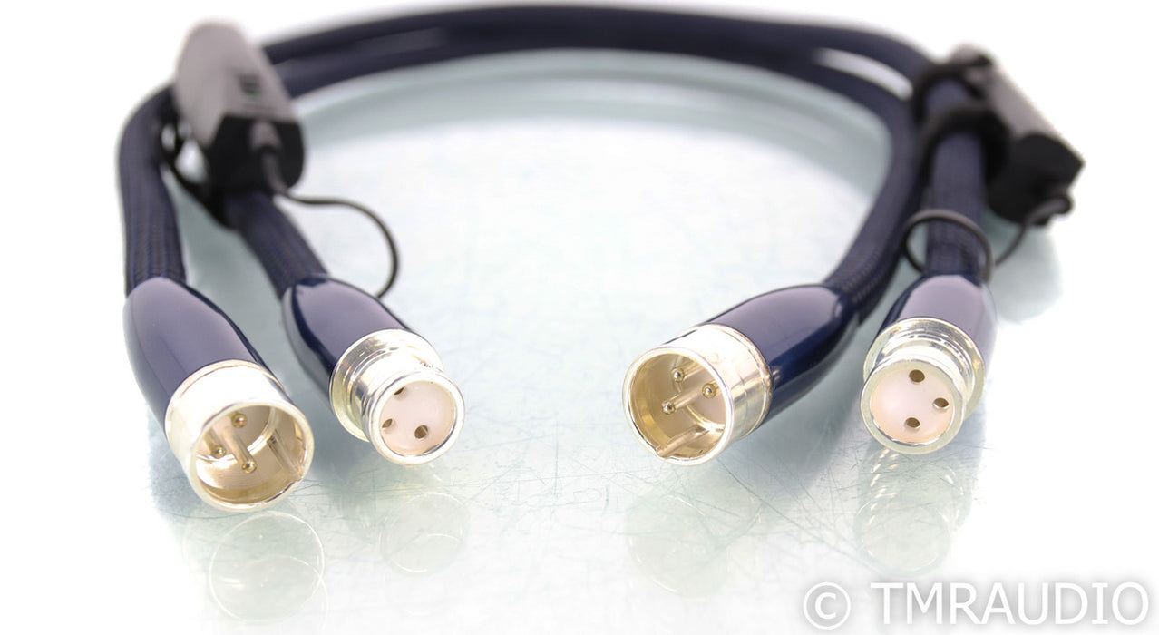 AudioQuest Water XLR Cables; 2.5ft Pair Balanced Interconnects; 72v DBS