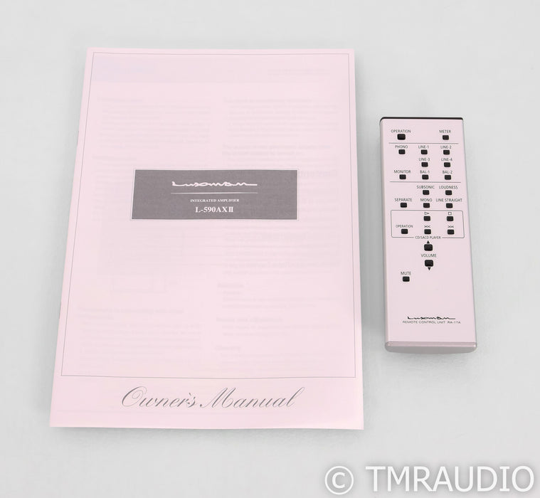 Luxman L-590AX II Two Channel Integrated Amplifier; L590AX MKII; Remote