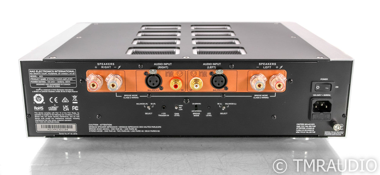 NAD Masters M23 Stereo Power Amplifier; M-23 (Open Box)