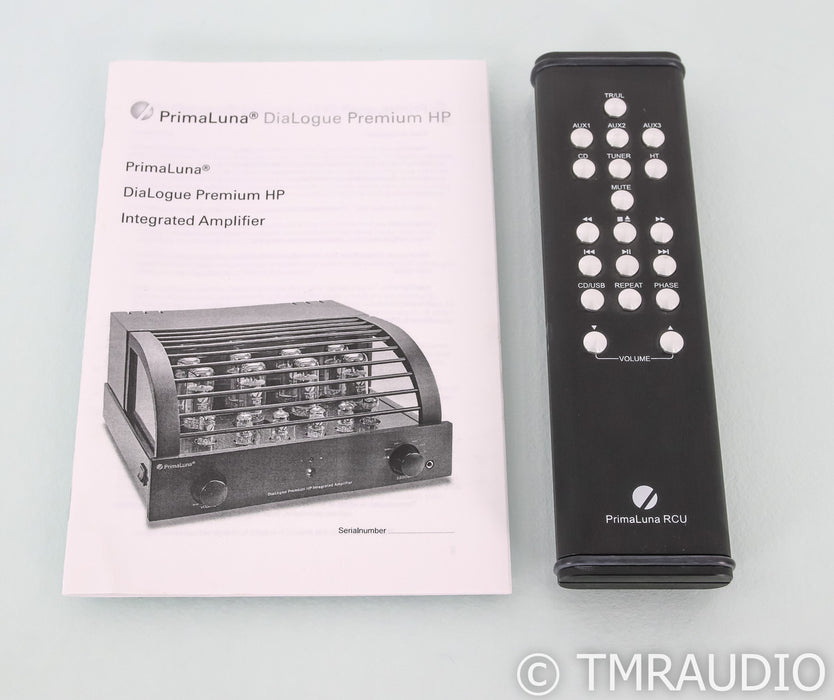 PrimaLuna DiaLogue Premium HP Tube Integrated Amplifier; Remote; Black