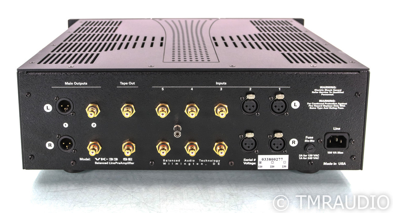 BAT VK-33SE Stereo Tube Preamplifier; VK33SE; Remote