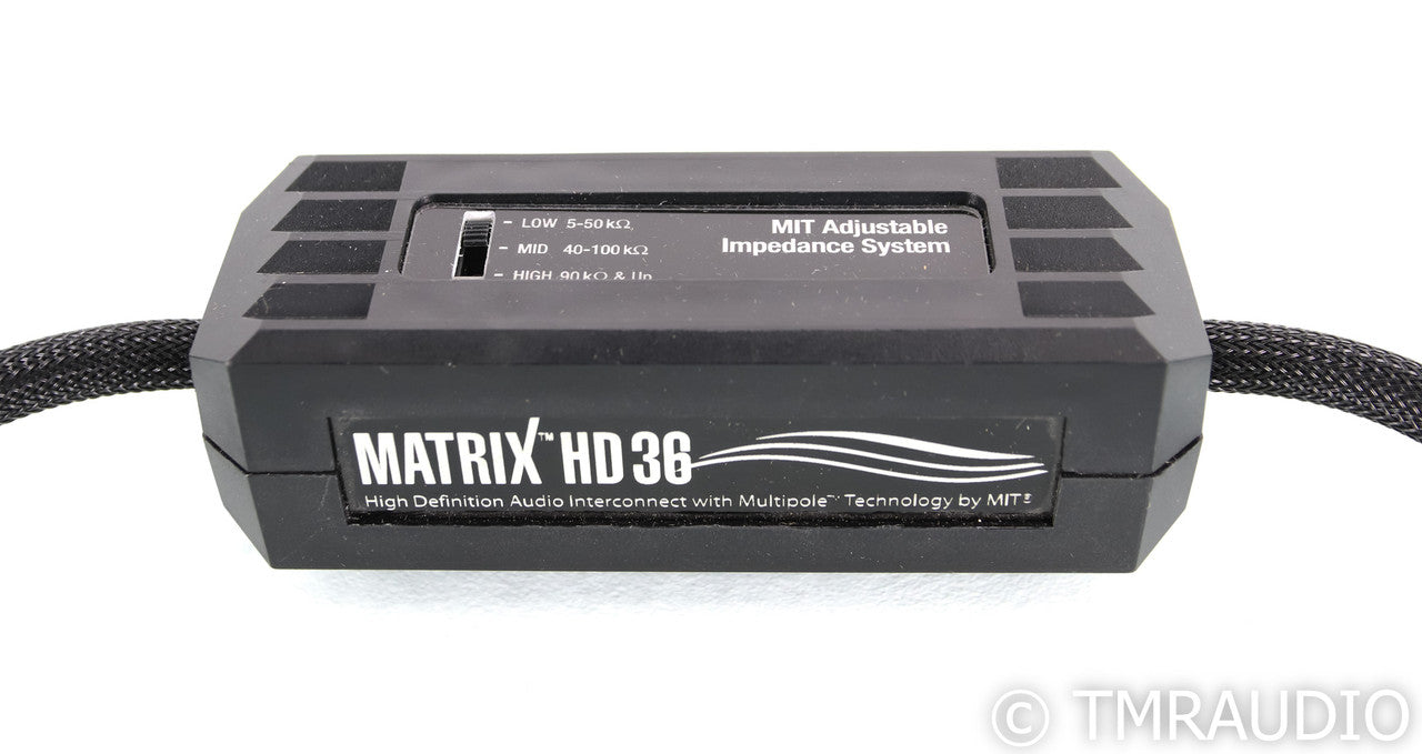 MIT Matrix HD 36 RCA Cables; 1m Pair Interconnects