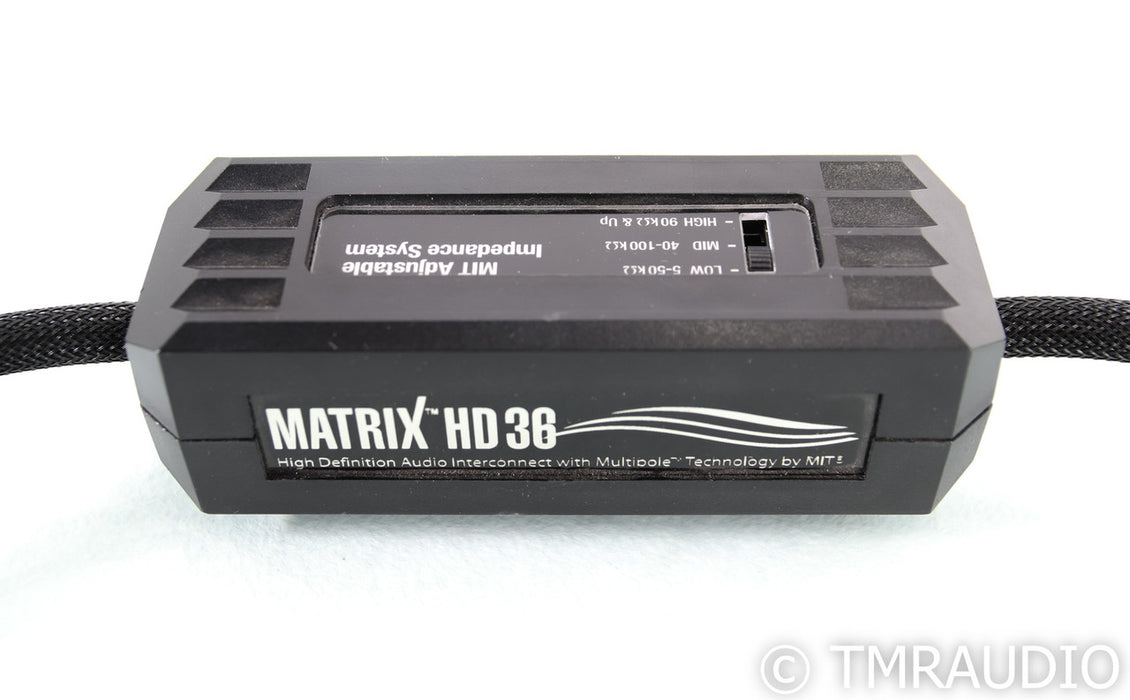 MIT Matrix HD 36 RCA Cables; 1m Pair Interconnects