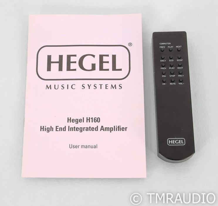 Hegel H160 Streaming Integrated Amplifier; H-160; Remote; Black