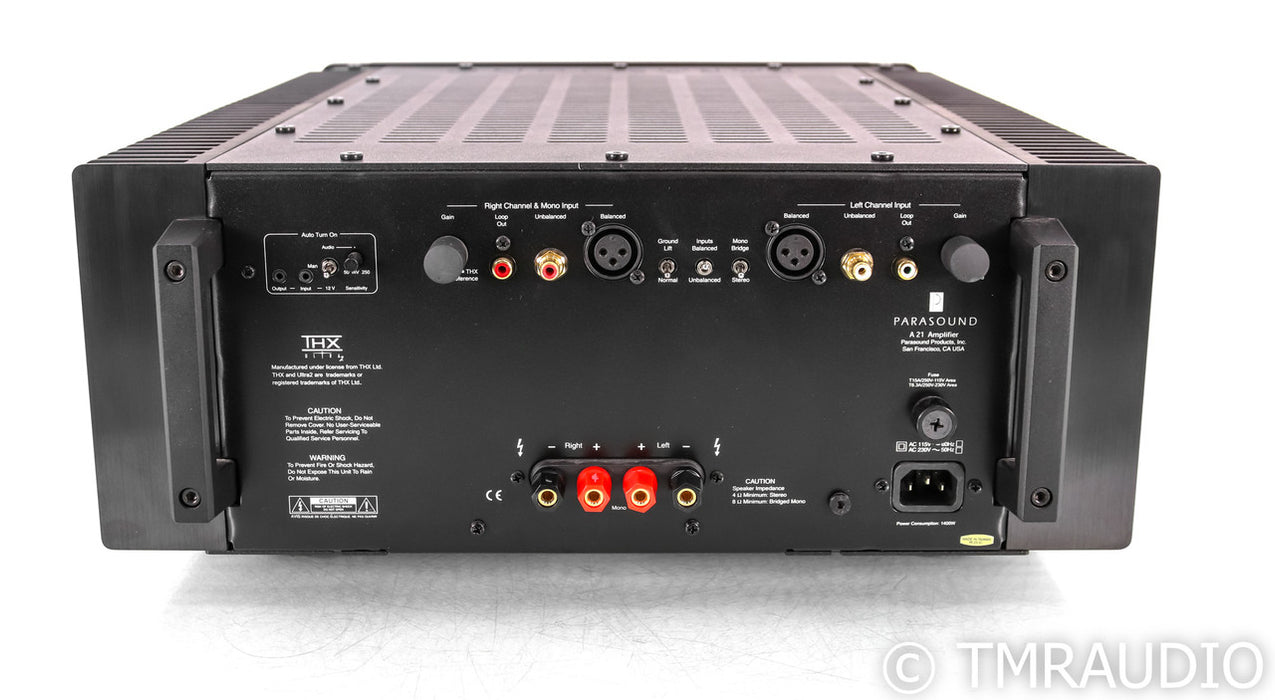 Parasound A21 Stereo Power Amplifier; Black