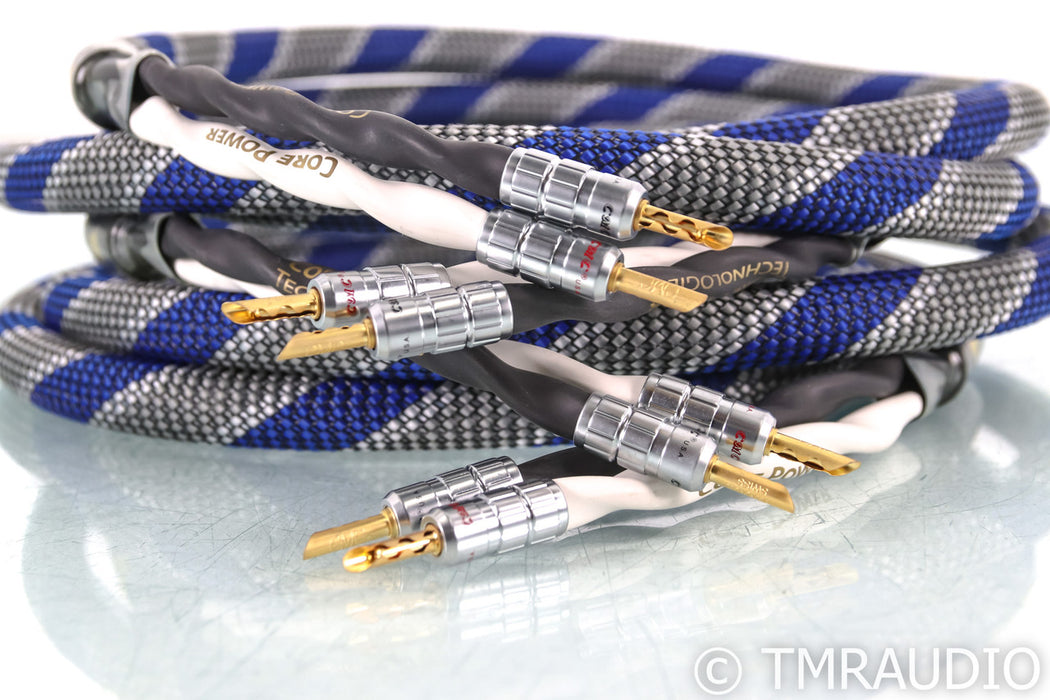 Core Power Defiant Gold Speaker Cables; 2.5m Pair