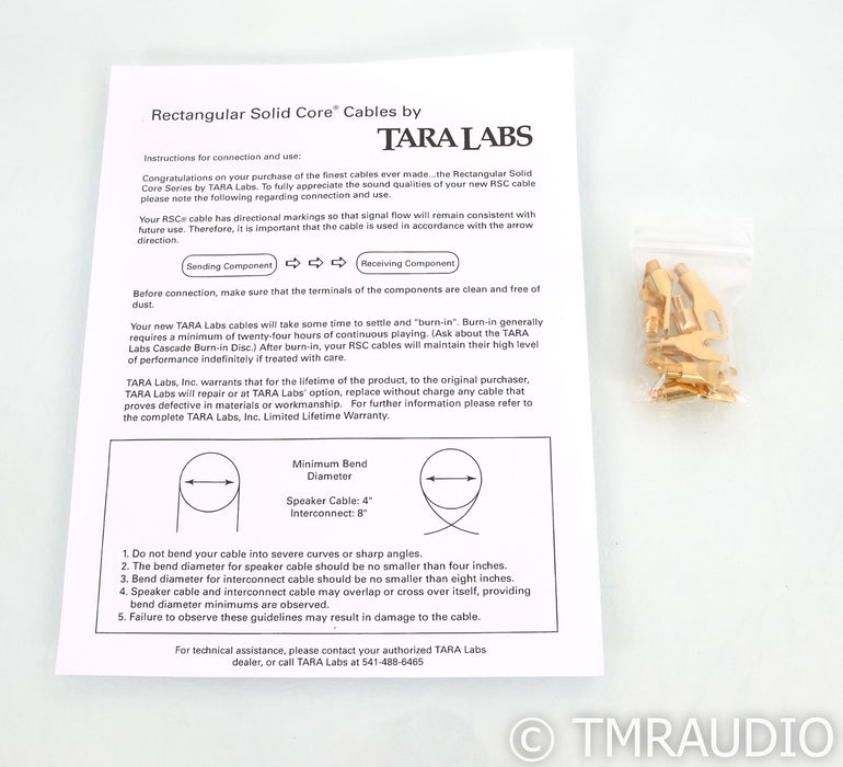 Tara Labs RSC Air Forte SP Speaker Cables; 8ft Pair; Special Performance