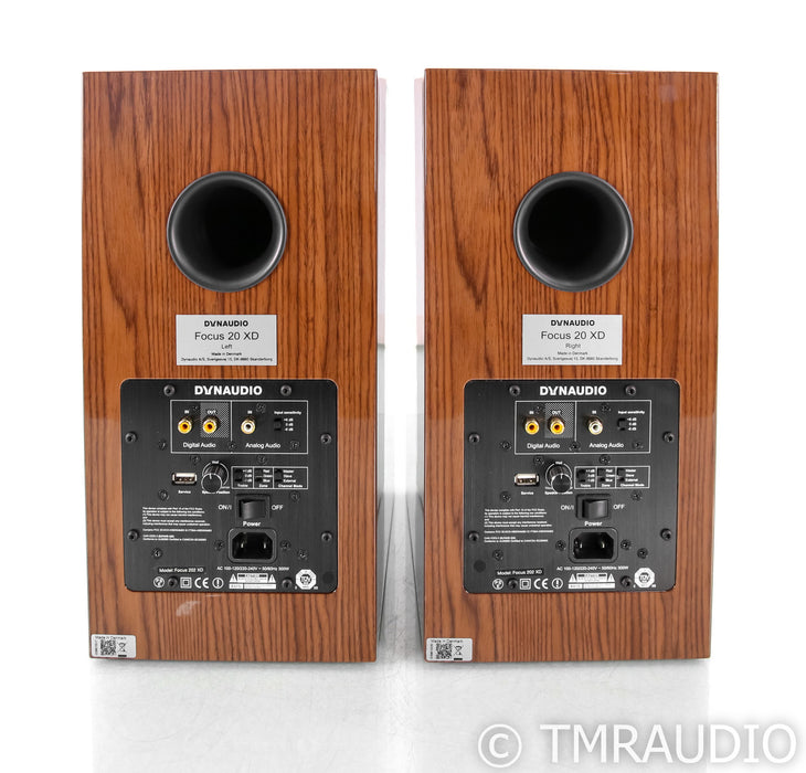 Dynaudio Focus 20 XD Powered Bookshelf Speakers; Walnut High Gloss Pair