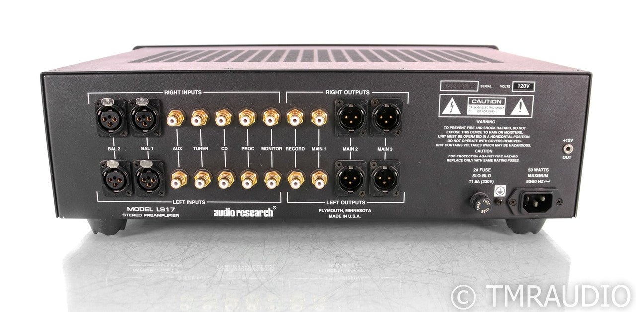 Audio Research LS17 Stereo Tube Hybrid Preamplifier; LS-17; Remote; Black