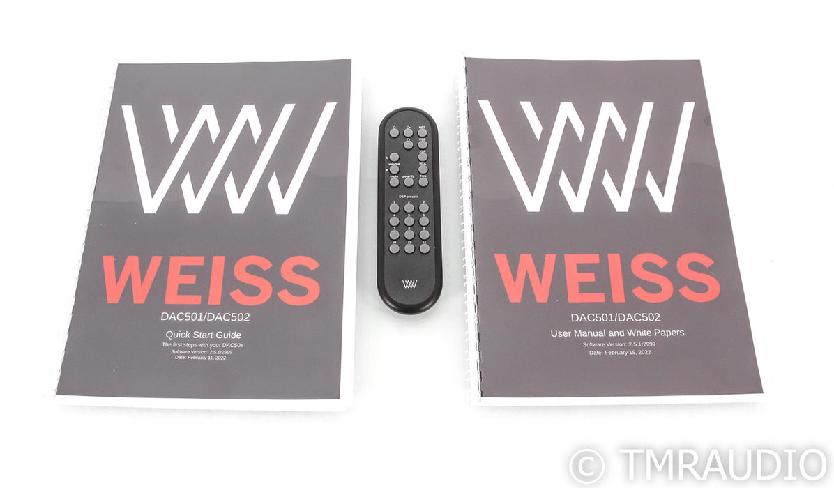 Weiss DAC502 DSD DAC; DAC-502; Remote; USB; Roon Ready