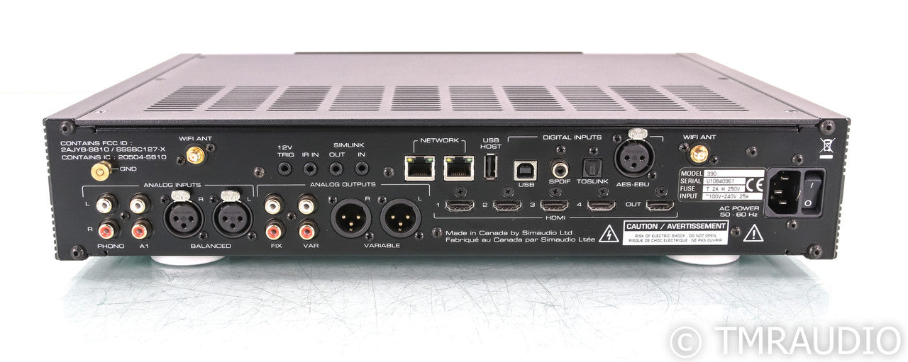 Simaudio Moon 390 DAC / Streamer / Preamplifier; Remote; MM Phono