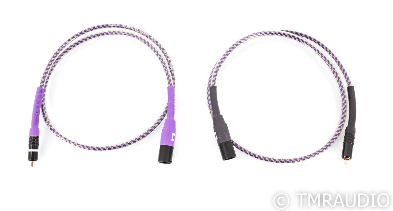 Analysis Plus Solo Crystal Oval XLR to RCA Cables; 1m Pair Interconnects