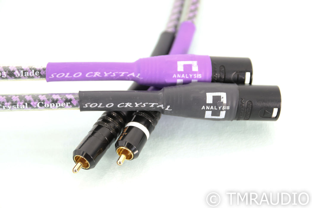 Analysis Plus Solo Crystal Oval XLR to RCA Cables; 1m Pair Interconnects