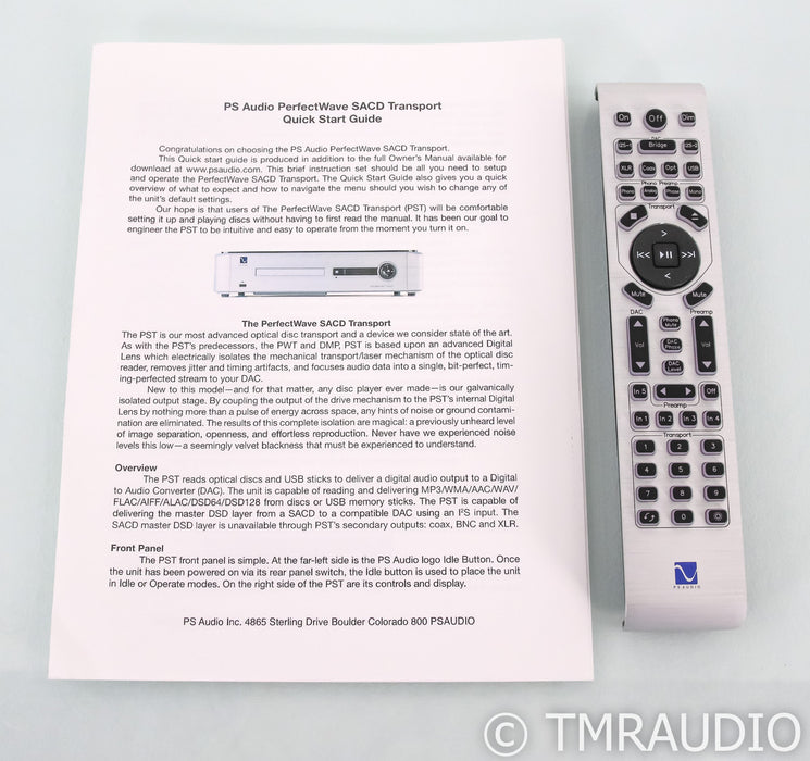 PS Audio PerfectWave SACD Transport; Remote; Silver (Used)