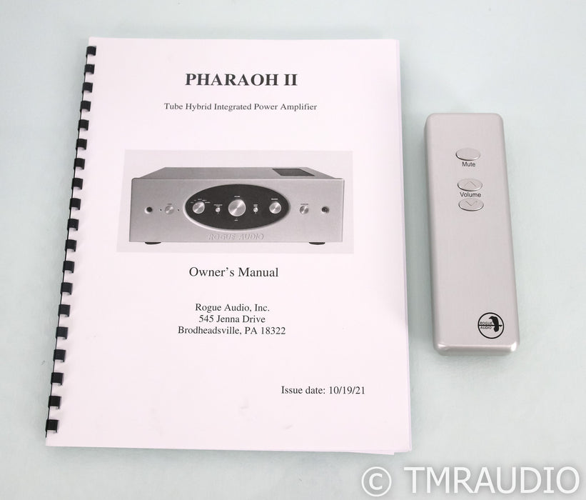 Rogue Audio Pharaoh II Stereo Hybrid Integrated Amplifier; Remote; Black