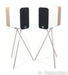 Q Acoustics Concept 300 Bookshelf Speakers; White / Light Oak Pair w/ Stands