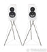 Q Acoustics Concept 300 Bookshelf Speakers; White / Light Oak Pair w/ Stands