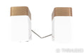 Q Acoustics Concept 300 Bookshelf Speakers; White / Light Oak Pair w/ Stands