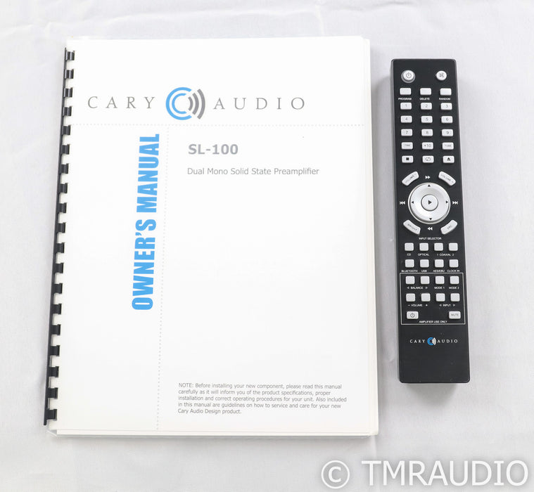 Cary Audio SL-100 Dual Mono Preamplifier; Remote; Black