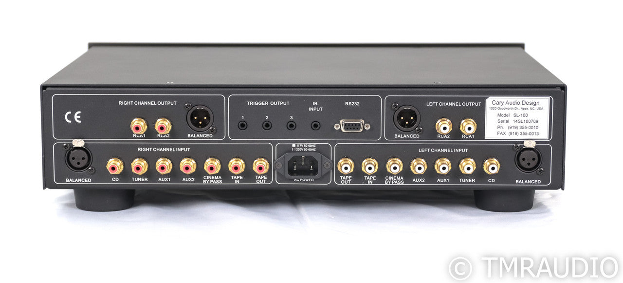 Cary Audio SL-100 Dual Mono Preamplifier; Remote; Black