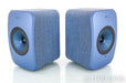 KEF LSX Wireless Powered Bookshelf Speakers; Blue Pair