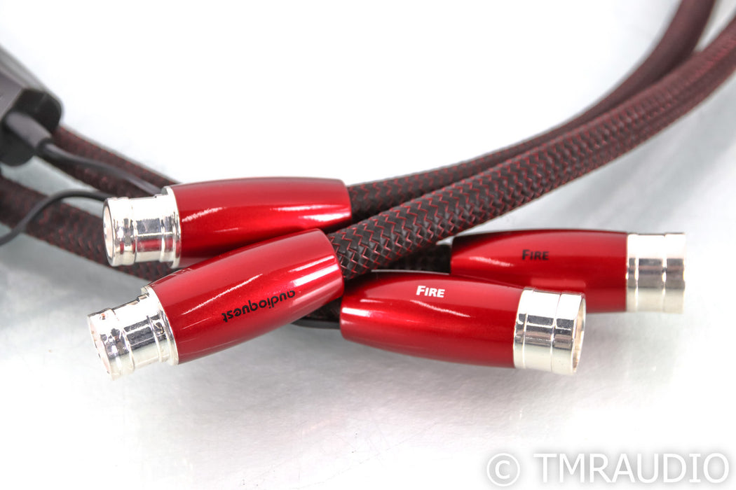 AudioQuest Fire XLR Cable; 1m Pair Balanced Intereconnectss; 72v DBS