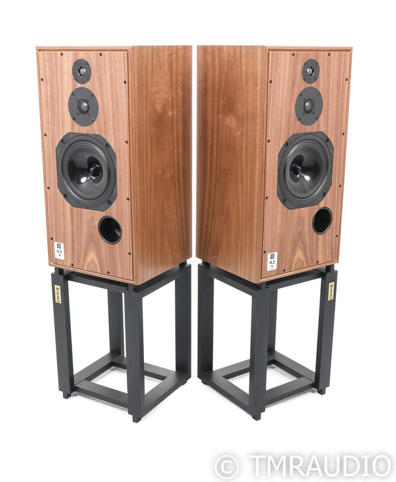 Harbeth Super HL5 Plus XD Bookshelf Speakers; SHL5+ XD; Walnut Pair w/ Stands