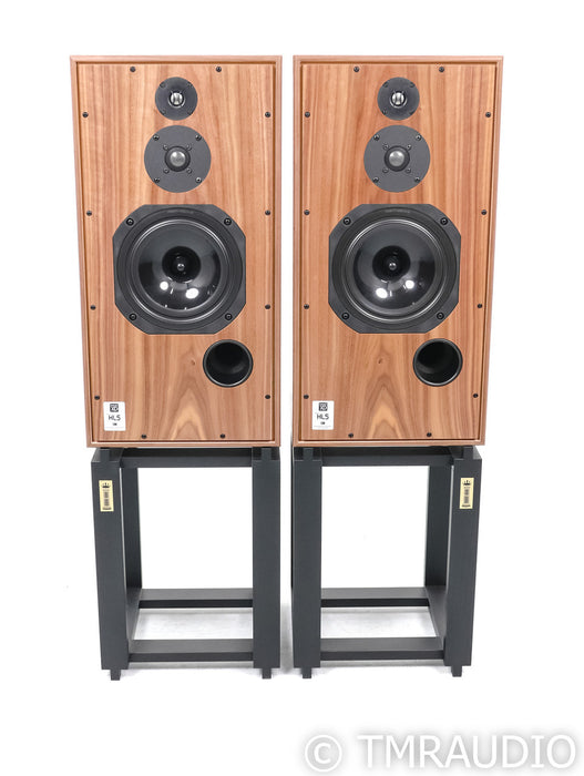 Harbeth Super HL5 Plus XD Bookshelf Speakers; SHL5+ XD; Walnut Pair w/ Stands