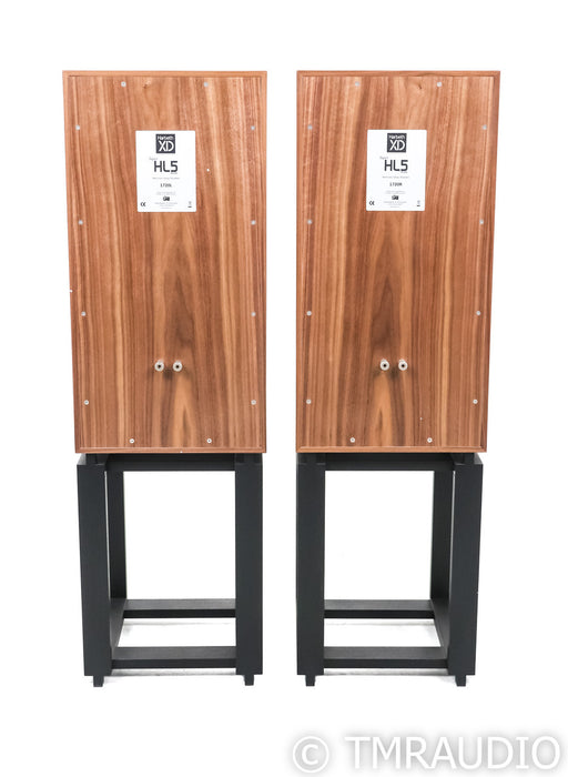 Harbeth Super HL5 Plus XD Bookshelf Speakers; SHL5+ XD; Walnut Pair w/ Stands