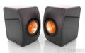 KEF LS50 Bookshelf Speakers; Black & Copper Pair
