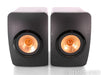 KEF LS50 Bookshelf Speakers; Black & Copper Pair