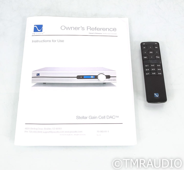 PS Audio Stellar Gain Cell DAC; Remote; Black (Used)