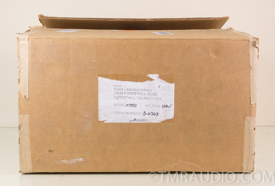 Pass Laboratories X-350 Stereo Power Amplifier in Factory Box