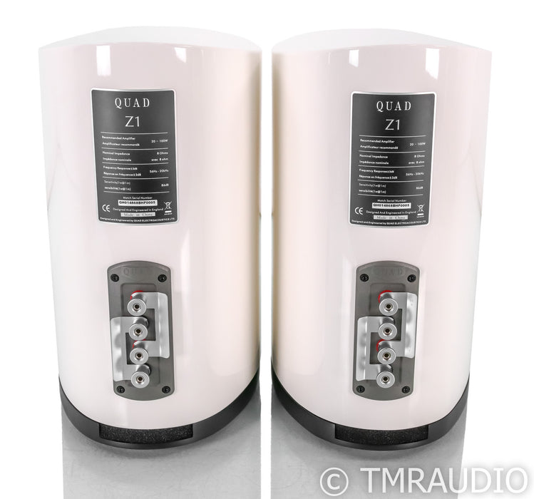Quad Z1 Bookshelf Speakers; Piano White Pair; Z-1