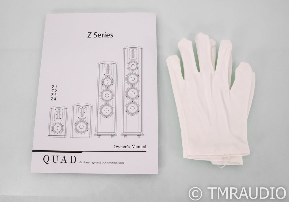 Quad Z1 Bookshelf Speakers; Piano White Pair; Z-1