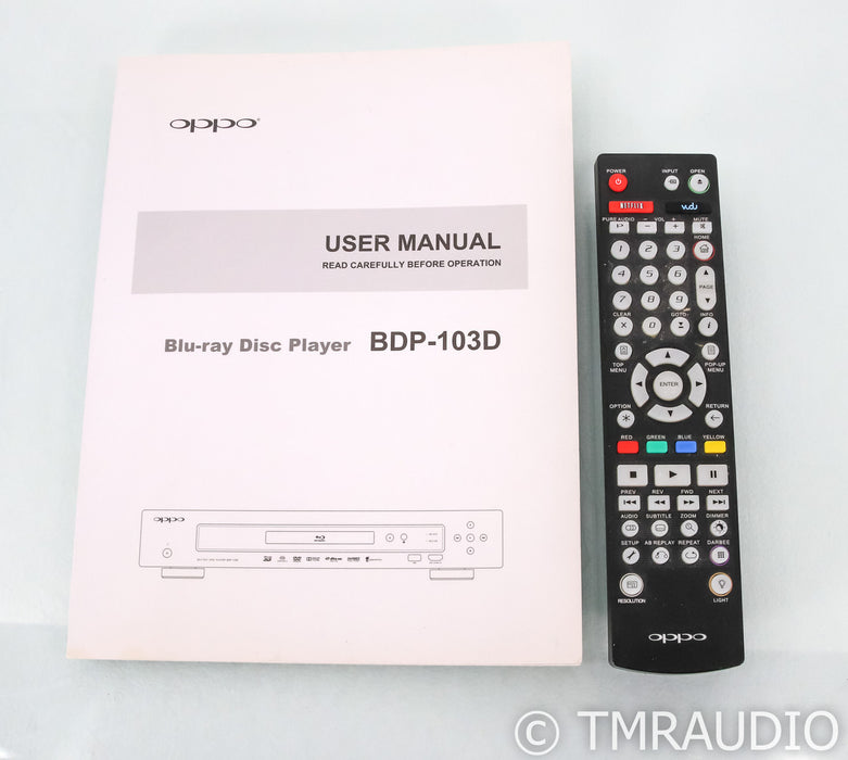 Oppo BDP-103D Universal Blu-Ray Player; BDP103D; Remote