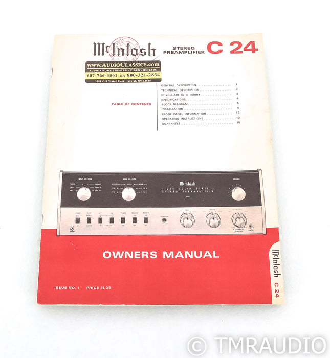 McIntosh C24 Stereo Preamplifier; C-24