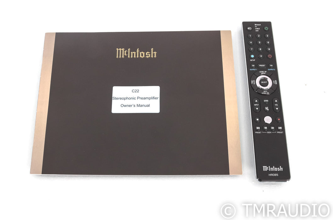 McIntosh C22 Stereo Tube Preamplifier; Remote; MM / MC Phono