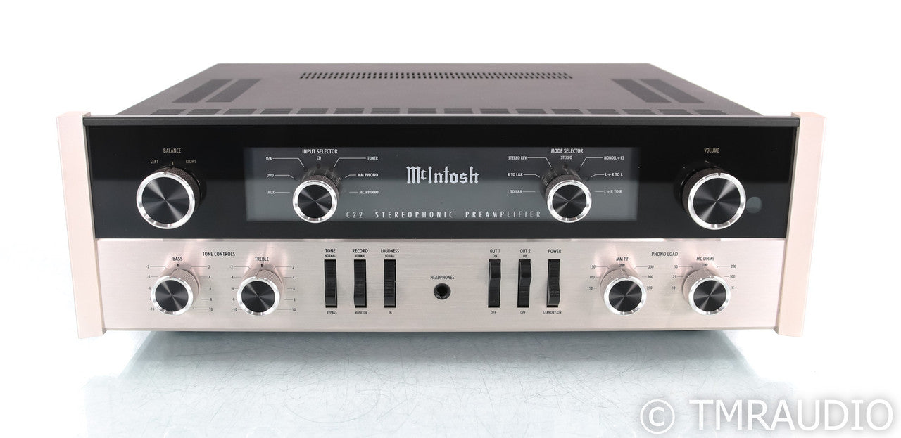 McIntosh C22 Stereo Tube Preamplifier; Remote; MM / MC Phono