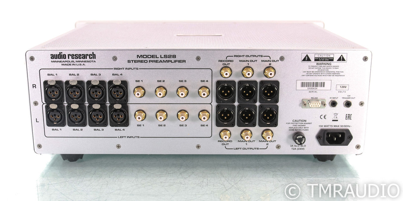 Audio Research LS-28 Stereo Tube Hybrid Preamplifier; LS28; Remote; Silver