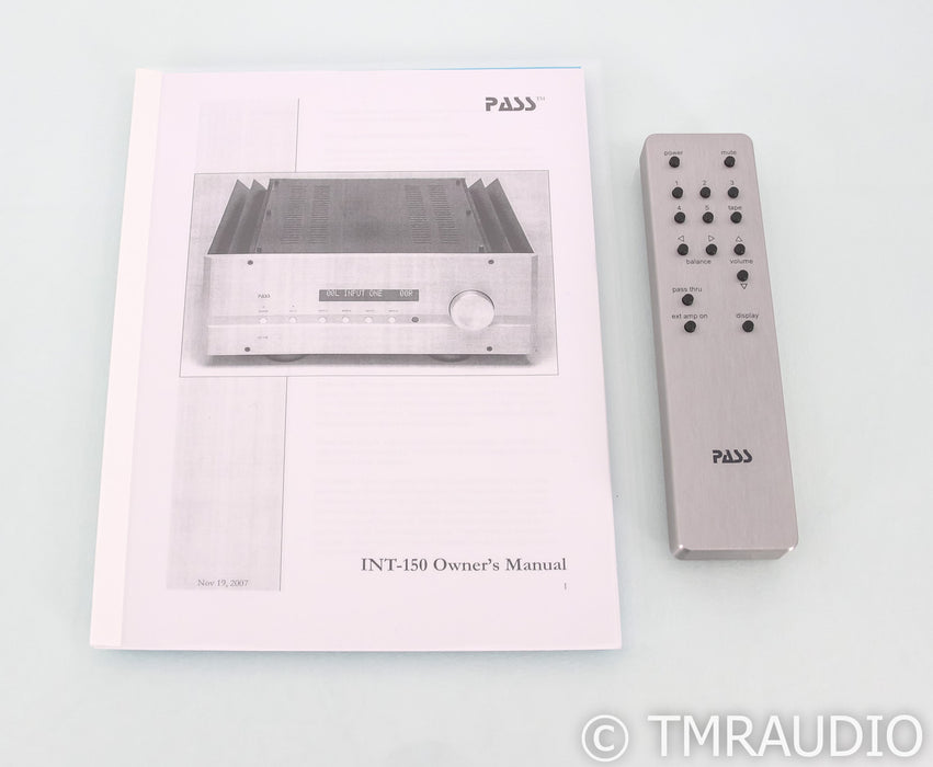 Pass Labs INT-150 Stereo Integrated Amplifier; INT150; Remote