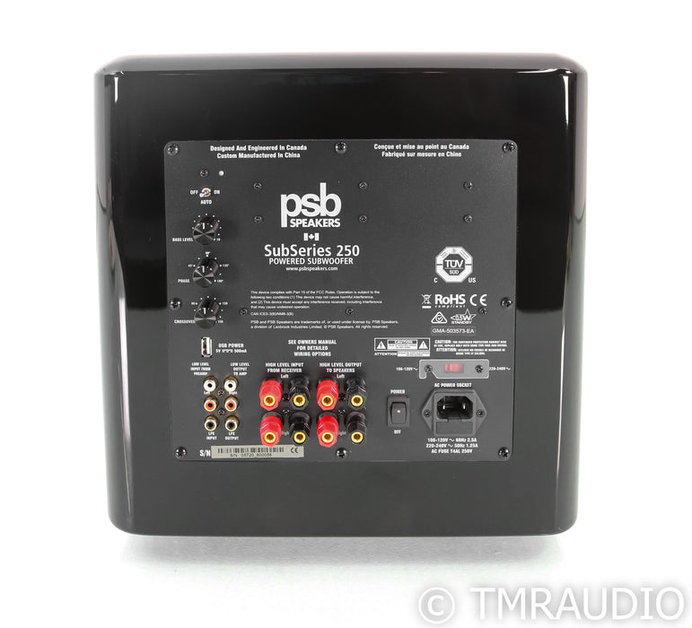 PSB SubSeries 250 10" Powered Subwoofer; Gloss Black