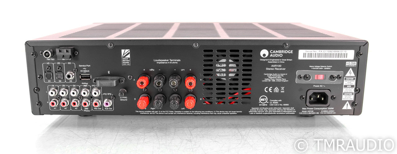 Cambridge AXR100 Stereo Integrated Amplifier; Remote; AX-R100; MM Phono; DAC