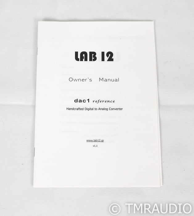 Lab12 dac1 reference Tube DAC; D/A Converter; Black (Open Box)
