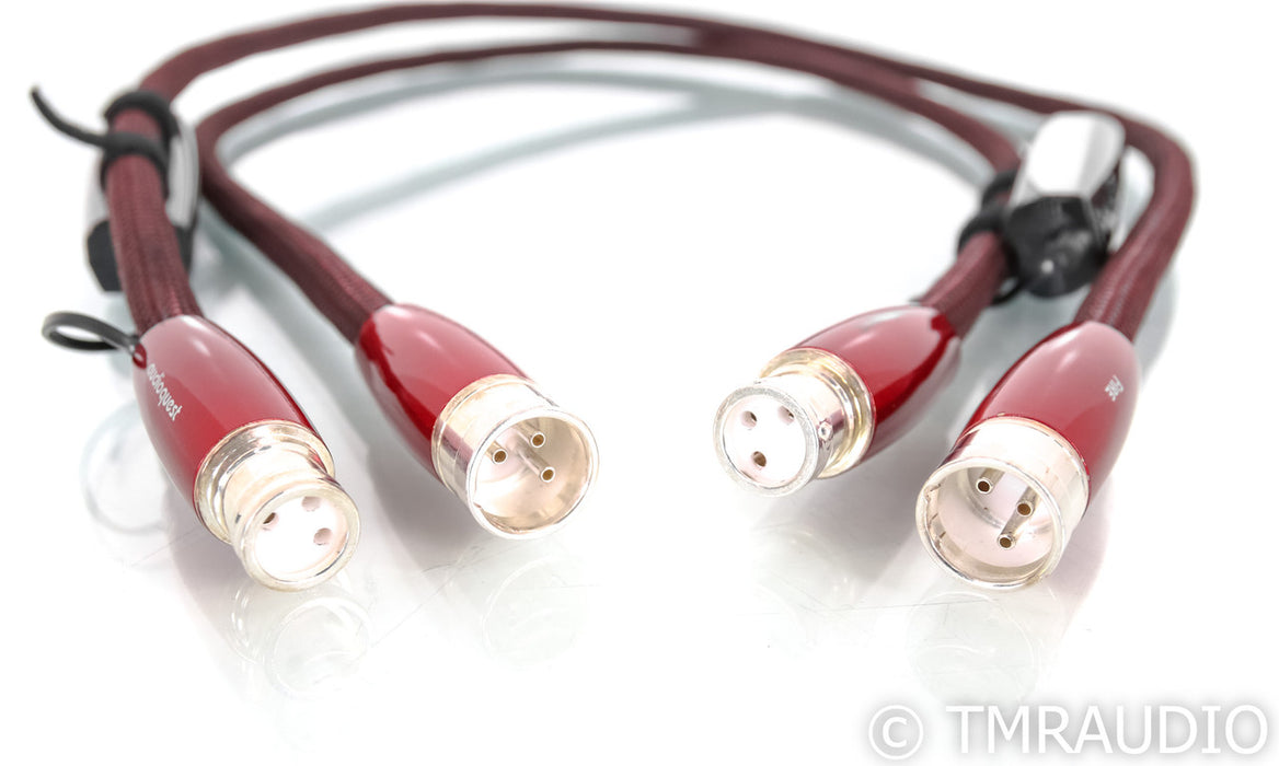 AudioQuest Fire XLR Cables; 1m Pair Balanced Interconnects; 72v DBS