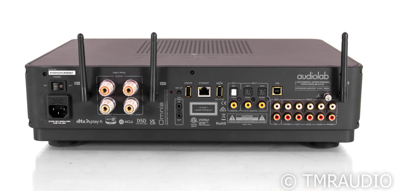 Audiolab Omnia All-In-One Wireless Streaming Amplifier; Remote; MM Phono; Black